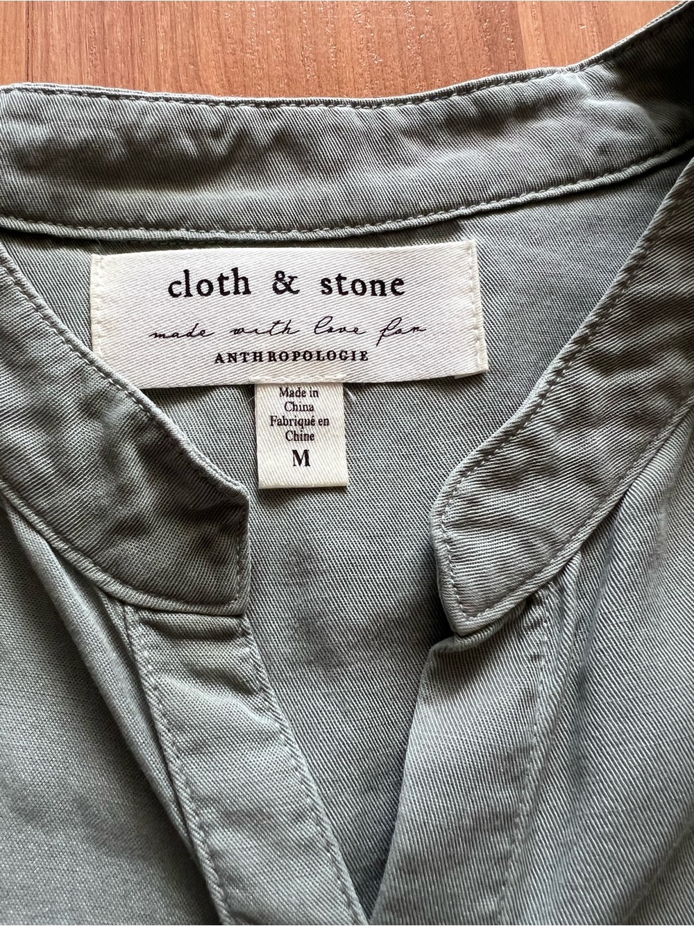 Cloth & Stone Anthropologie Lyocell Blouse Green M Fits L - Picture 5 of 10